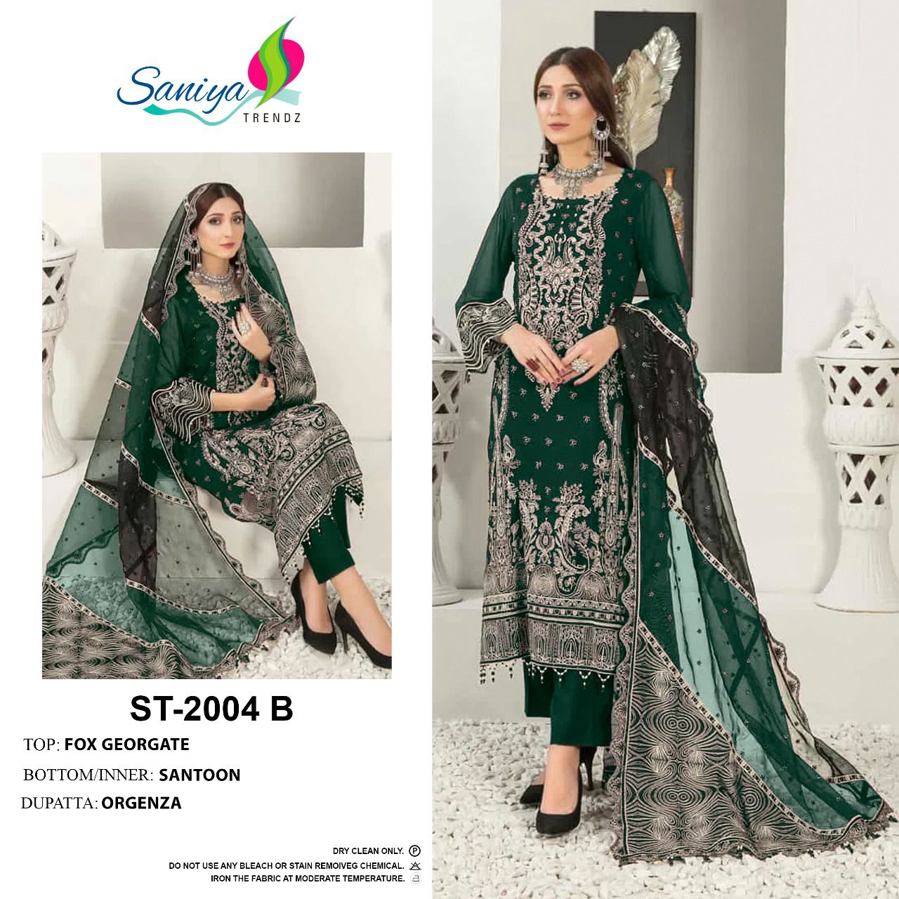 Saniya ST 2004 Fancy Festive Wear Wholesale Pakistani Salwar Suits Catalog